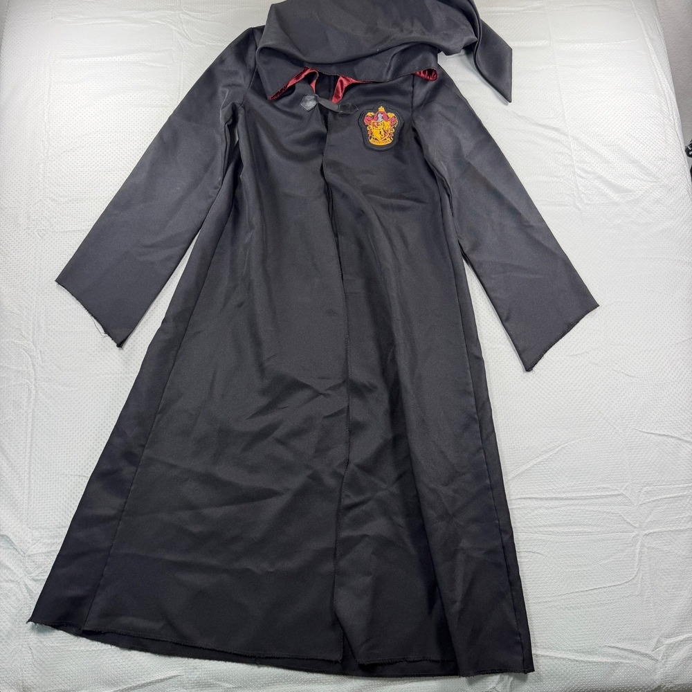 Disguise Harry Potter Gryffindor Robe Costume Kids XL 14-16 Black Red Hooded Cap